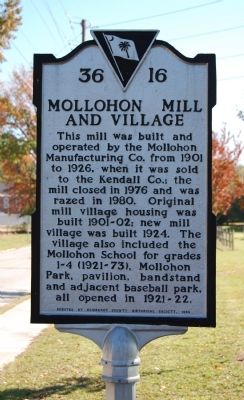Mollohon Mill and Village Marker image. Click for full size.