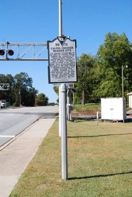 Calvin Crozier Murder Site Marker - Front, Looking Northwest image. Click for full size.