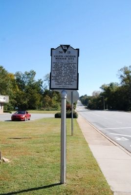 Calvin Crozier Murder Site Marker - Reverse, Looking Southeast image. Click for full size.