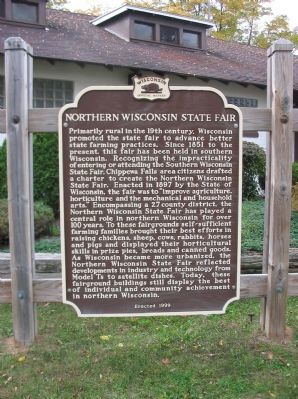 Northern Wisconsin State Fair Marker image. Click for full size.