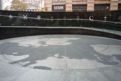 The Memoral's granite rendering of the Atlantic Ocean image. Click for full size.