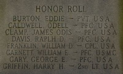 Korean War Marker - Left Honor Roll. Click for full size. Korean War Marker - Left Honor Roll image. Click for full size.