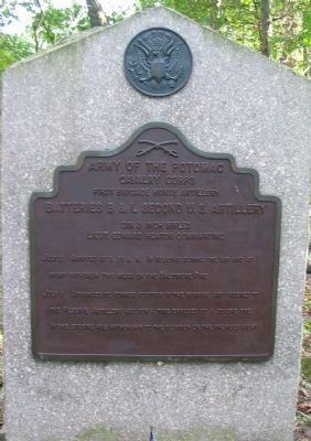 Batteries B & L, Second U.S. Artillery Tablet image. Click for full size.