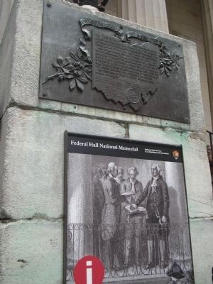 Markers at Federal Hall National Memorial image. Click for full size.