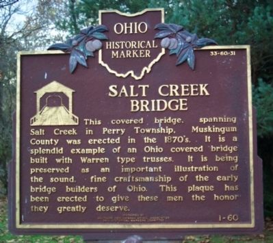 Salt Creek Bridge Marker (side A) image. Click for full size.