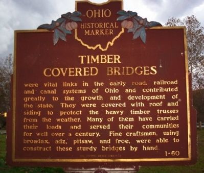 Timber Covered Bridges Marker (side B) image. Click for full size.