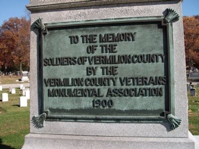 Soldiers of Vermilion County Illinois Marker. Click for full size. Soldiers of Vermilion County Illinois Marker image. Click for full size.