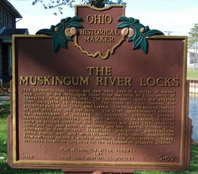 The Muskingum River Locks Marker image. Click for full size.