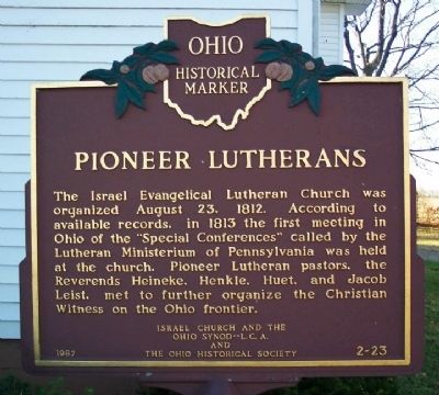 Pioneer Lutherans Marker. Click for full size. Pioneer Lutherans Marker image. Click for full size.
