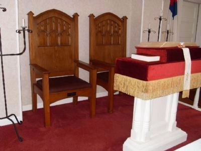 Inside Jacksonport United Methodist Church - the Pulpit image. Click for full size.