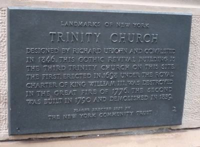 Trinity Church Marker. Click for full size. Trinity Church Marker image. Click for full size.