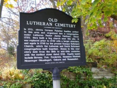 Old Lutheran Cemetery Marker image. Click for full size.