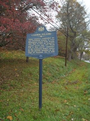 Marker in Brandywine Battlefield Park. Click for full size. Marker in Brandywine Battlefield Park image. Click for full size.