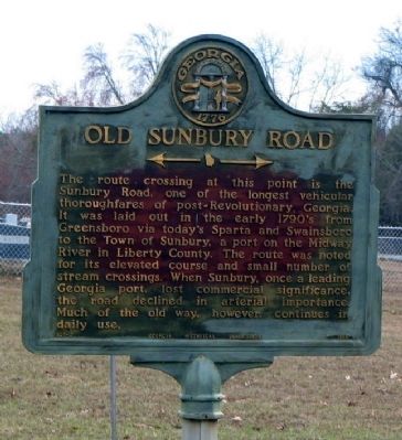 Old Sunbury Road Marker. Click for full size. Old Sunbury Road Marker image. Click for full size.