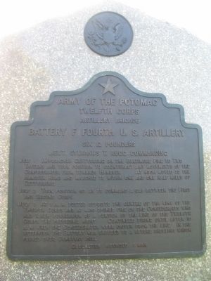 Battery F, Fourth U.S. Artillery Tablet. Click for full size. Battery F, Fourth U.S. Artillery Tablet image. Click for full size.