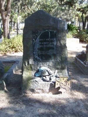 Thirty-three year Commander John F Wheaton, Savannah grave site. Click for full size. Thirty-three year Commander John F Wheaton, Savannah grave site image. Click for full size.