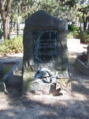 Thirty-three year Commander John F Wheaton, Savannah grave site image. Click for full size.