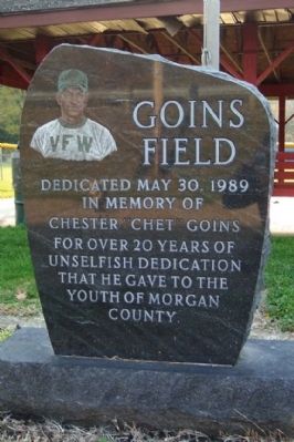 Goins Field Marker image. Click for full size.