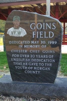 Goins Field Marker. Click for full size. Goins Field Marker image. Click for full size.