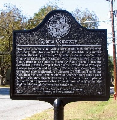 Sparta Cemetery Marker image. Click for full size.