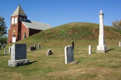 Fairmount Presbyterian Church and Indian Mound image. Click for full size.
