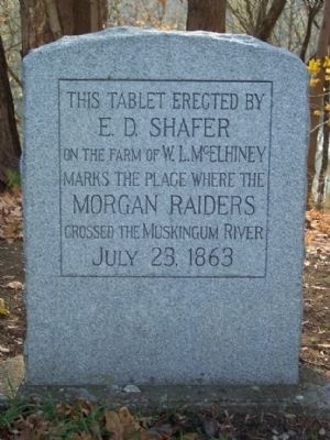 Morgan Raiders Ford Marker image. Click for full size.