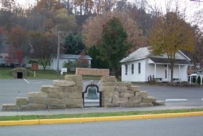 Rock Hollow School and Marker (far right) image. Click for full size.