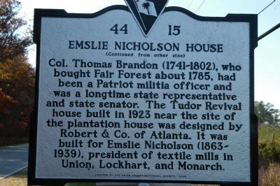Emslie Nicholson House Marker. Click for full size. Emslie Nicholson House Marker image. Click for full size.