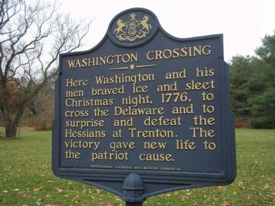 Washington Crossing Marker. Click for full size. Washington Crossing Marker image. Click for full size.