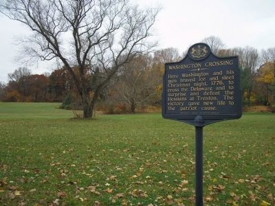 Marker in Washington Crossing. Click for full size. Marker in Washington Crossing image. Click for full size.