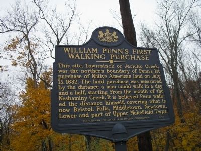 William Penns First Walking Purchase Marker image. Click for full size.