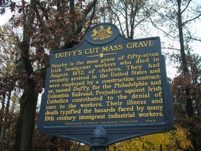 Duffys Cut Mass Grave Marker image. Click for full size.