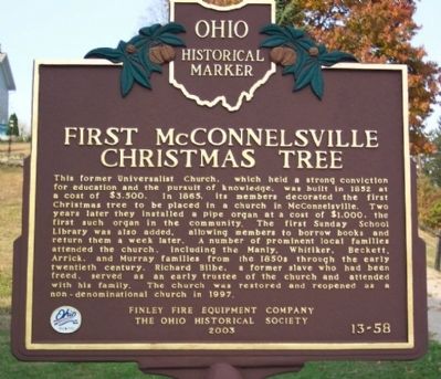 First McConnelsville Christmas Tree Marker image. Click for full size.