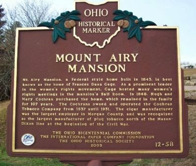 Mount Airy Mansion Marker image. Click for full size.