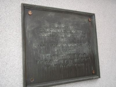 Back of Monument. Click for full size. Back of Monument image. Click for full size.