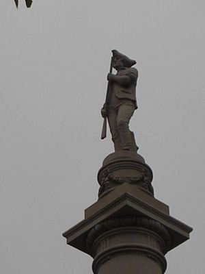 Closeup of Soldier on Christopher Greene Monument. Click for full size. Closeup of Soldier on Christopher Greene Monument image. Click for full size.