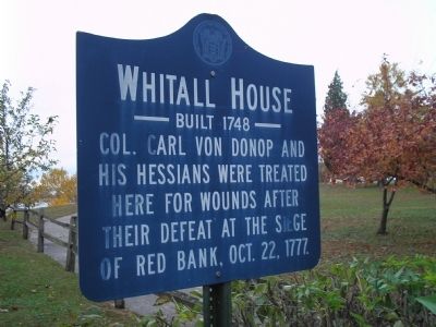 Whitall House Marker. Click for full size. Whitall House Marker image. Click for full size.