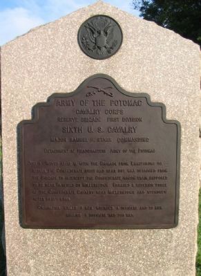 Sixth U.S. Cavalry Tablet. Click for full size. Sixth U.S. Cavalry Tablet image. Click for full size.