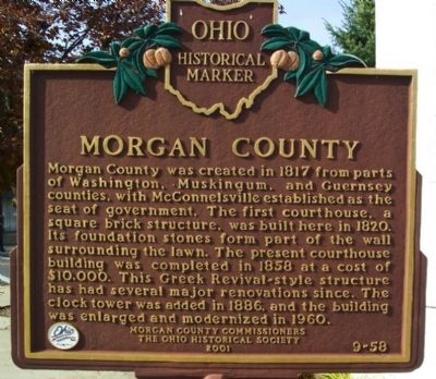 Morgan County Marker. Click for full size. Morgan County Marker image. Click for full size.