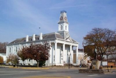 Morgan County Courthouse and Marker. Click for full size. Morgan County Courthouse and Marker image. Click for full size.
