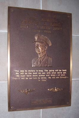 Fleet Admiral Ernest J. King marker - in King Hall (the midshipmen's mess, within Bancroft Hall ). image. Click for full size.