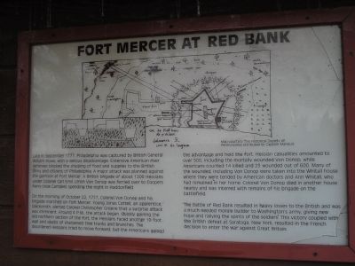Fort Mercer at Red Bank Marker image. Click for full size.