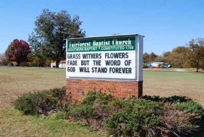Fairforest Church Sign. Click for full size. Fairforest Church Sign image. Click for full size.