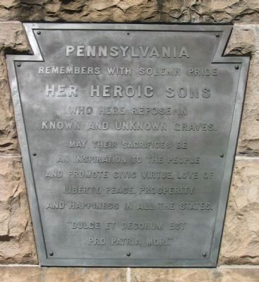 Front Plaque. Click for full size. Front Plaque image. Click for full size.