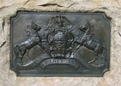 State Seal on front of Monument. Click for full size. State Seal on front of Monument image. Click for full size.