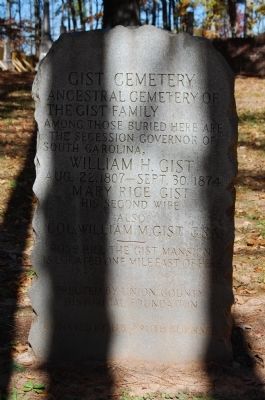 Gist Cemetery Marker. Click for full size. Gist Cemetery Marker image. Click for full size.