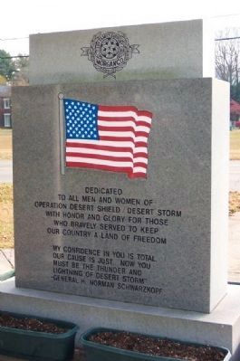 McConnelsville Persian Gulf War Memorial (reverse) image. Click for full size.