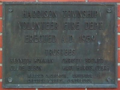 Harrison Township Volunteer Fire Department Marker image. Click for full size.