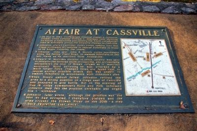 "Affair at Cassville" Map located in WPA Pavilion image. Click for full size.