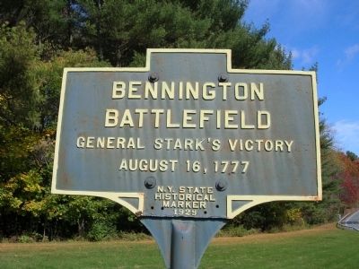 Bennington Battlefield Marker - Walloomsac, New York image. Click for full size.